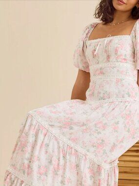 Viola Floral Maxi Romantic Dress Small